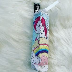 Blue Glittered Unicorn Pencil Bag